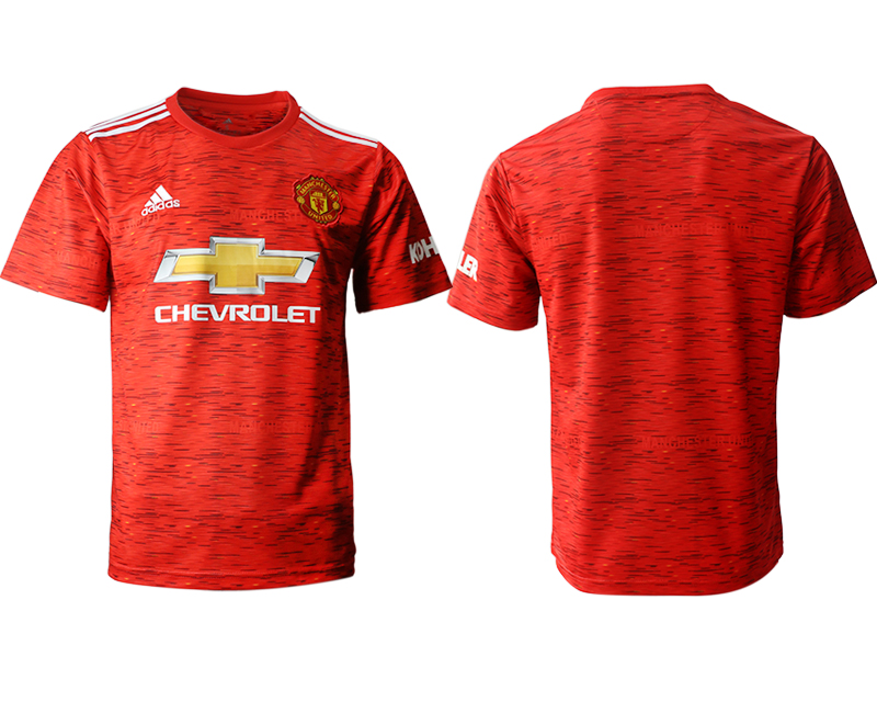Men 2020-2021 club Manchester United home aaa version blank red Soccer Jerseys